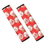 Japanese Lucky Cat Pattern Print Car Seat Belt Covers