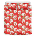 Japanese Lucky Cat Pattern Print Duvet Cover Bedding Set