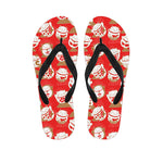 Japanese Lucky Cat Pattern Print Flip Flops