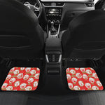 Japanese Lucky Cat Pattern Print Front and Back Car Floor Mats