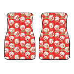Japanese Lucky Cat Pattern Print Front Car Floor Mats
