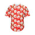 Japanese Lucky Cat Pattern Print Men's Baseball Jersey