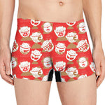 Japanese Lucky Cat Pattern Print Men's Boxer Briefs