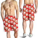 Japanese Lucky Cat Pattern Print Men's Shorts