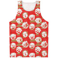 Japanese Lucky Cat Pattern Print Men's Tank Top