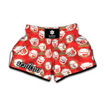 Japanese Lucky Cat Pattern Print Muay Thai Boxing Shorts