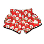 Japanese Lucky Cat Pattern Print Muay Thai Boxing Shorts