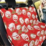 Japanese Lucky Cat Pattern Print Pet Car Back Seat Cover