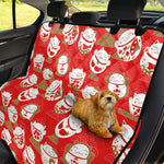 Japanese Lucky Cat Pattern Print Pet Car Back Seat Cover