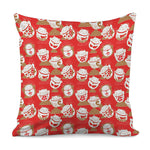 Japanese Lucky Cat Pattern Print Pillow Cover