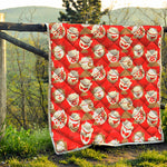 Japanese Lucky Cat Pattern Print Quilt