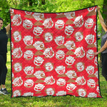 Japanese Lucky Cat Pattern Print Quilt