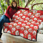Japanese Lucky Cat Pattern Print Quilt