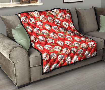 Japanese Lucky Cat Pattern Print Quilt