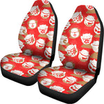 Japanese Lucky Cat Pattern Print Universal Fit Car Seat Covers