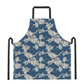 Japanese Ocean Wave Pattern Print Apron