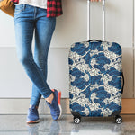 Japanese Ocean Wave Pattern Print Luggage Cover