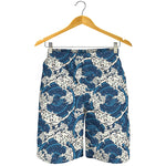 Japanese Ocean Wave Pattern Print Men's Shorts