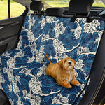 Japanese Ocean Wave Pattern Print Pet Car Back Seat Cover