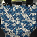 Japanese Ocean Wave Pattern Print Pet Car Back Seat Cover