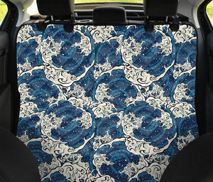 Japanese Ocean Wave Pattern Print Pet Car Back Seat Cover