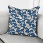 Japanese Ocean Wave Pattern Print Pillow Cover