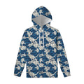 Japanese Ocean Wave Pattern Print Pullover Hoodie