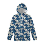 Japanese Ocean Wave Pattern Print Pullover Hoodie