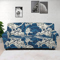 Japanese Ocean Wave Pattern Print Sofa Cover