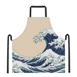 Japanese Ocean Wave Print Apron