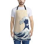 Japanese Ocean Wave Print Apron