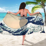 Japanese Ocean Wave Print Beach Sarong Wrap