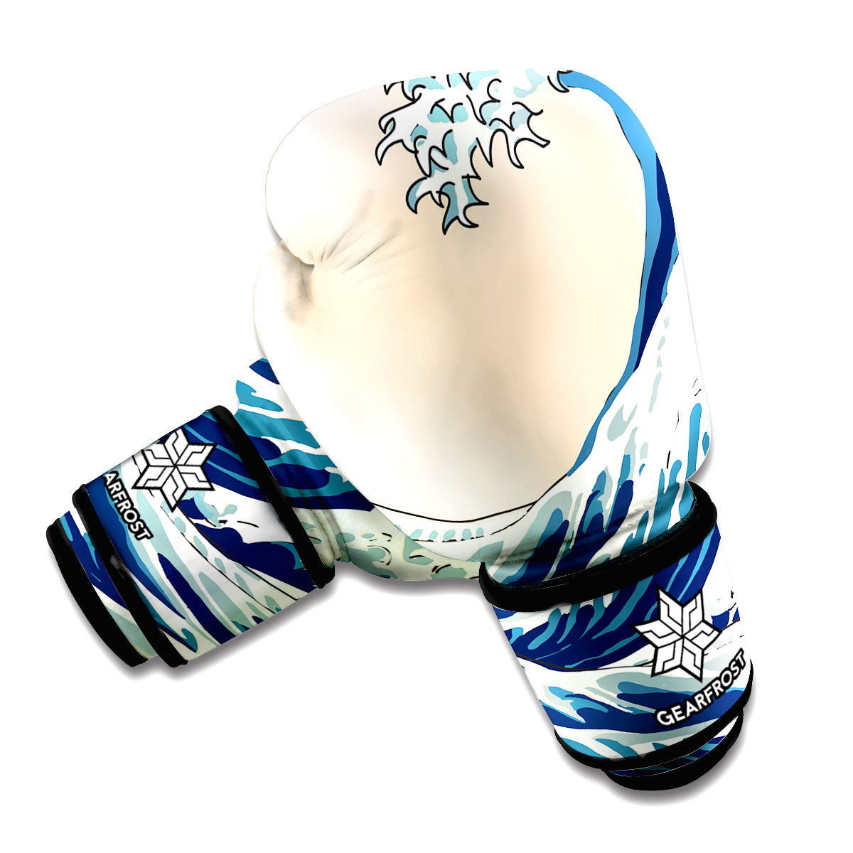 Japanese Ocean Wave Print Boxing Gloves