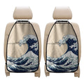 Japanese Ocean Wave Print Car Seat Organizers