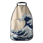 Japanese Ocean Wave Print Car Seat Organizers