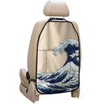 Japanese Ocean Wave Print Car Seat Organizers
