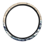 Japanese Ocean Wave Print Car Steering Wheel Cover