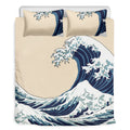 Japanese Ocean Wave Print Duvet Cover Bedding Set