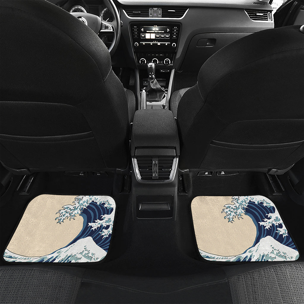 Japanese Ocean Wave Print Front and Back Car Floor Mats