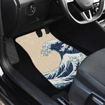 Japanese Ocean Wave Print Front and Back Car Floor Mats