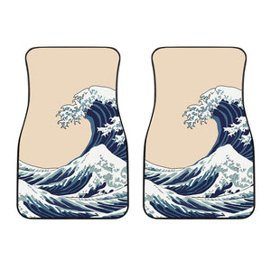 Japanese Ocean Wave Print Front Car Floor Mats