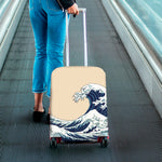 Japanese Ocean Wave Print Luggage Cover