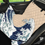 Japanese Ocean Wave Print Pet Car Back Seat Cover