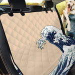 Japanese Ocean Wave Print Pet Car Back Seat Cover