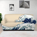 Japanese Ocean Wave Print Sofa Cover