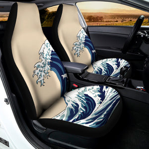 Japanese Ocean Wave Print Universal Fit Car Seat Covers