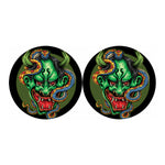 Japanese Oni Demon With Snake Print Car Coasters