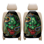 Japanese Oni Demon With Snake Print Car Seat Organizers