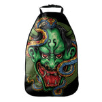Japanese Oni Demon With Snake Print Car Seat Organizers