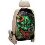 Japanese Oni Demon With Snake Print Car Seat Organizers